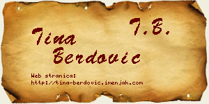 Tina Berdović vizit kartica
